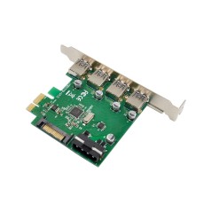 High-Speed MicroConnect 4 Port USB 3.0 PCIe Card - Model MC-USB3.0-F3B1 for Enhanced Connectivity